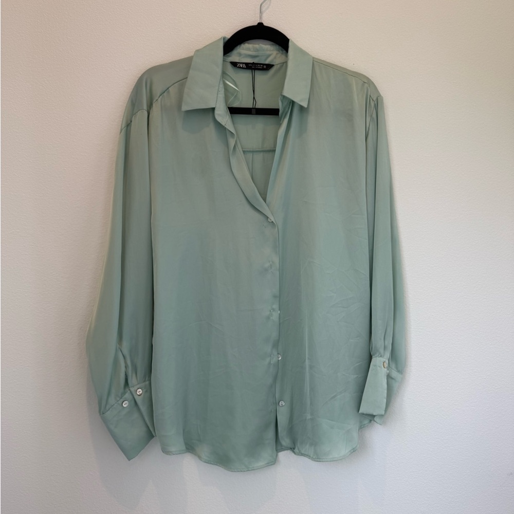 Zara Mint Green Women's Blouse